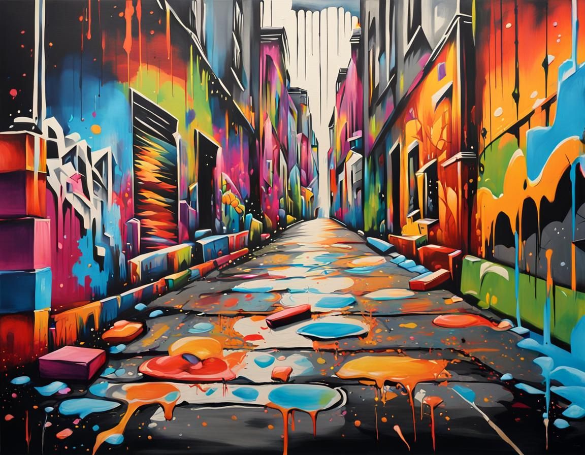 Vibrant Graffiti Art Presents with Polychromatic Hues