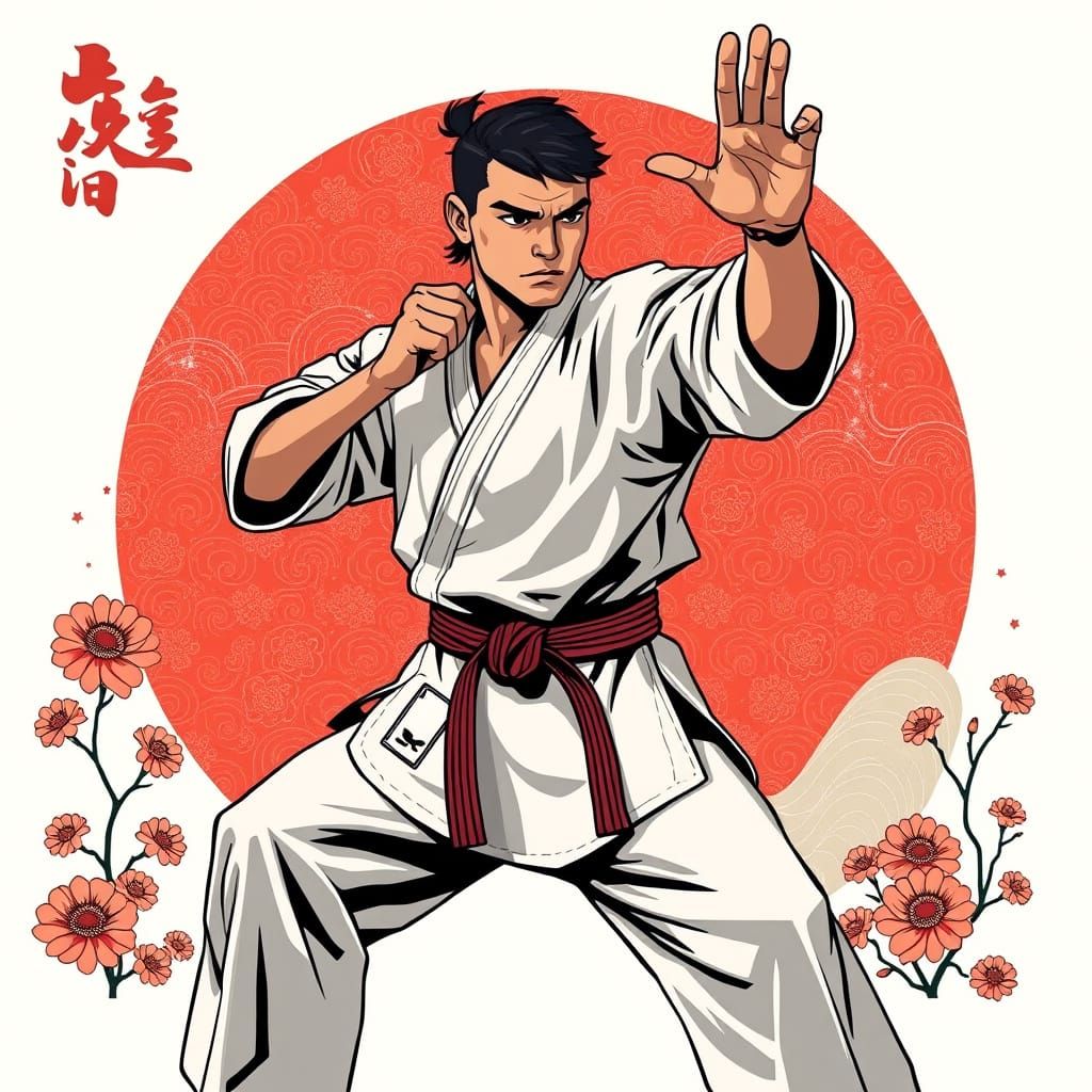 Karate Master in Syd Mead Style