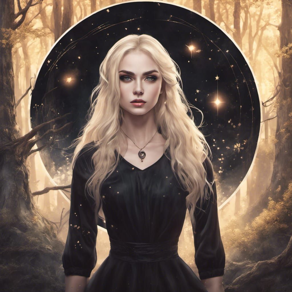 Beautiful Witch in the Woods