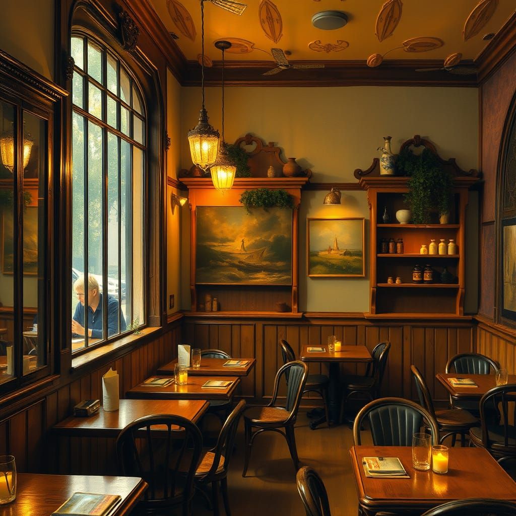 Cozy Cafe with Warm, Inviting Atmosphere