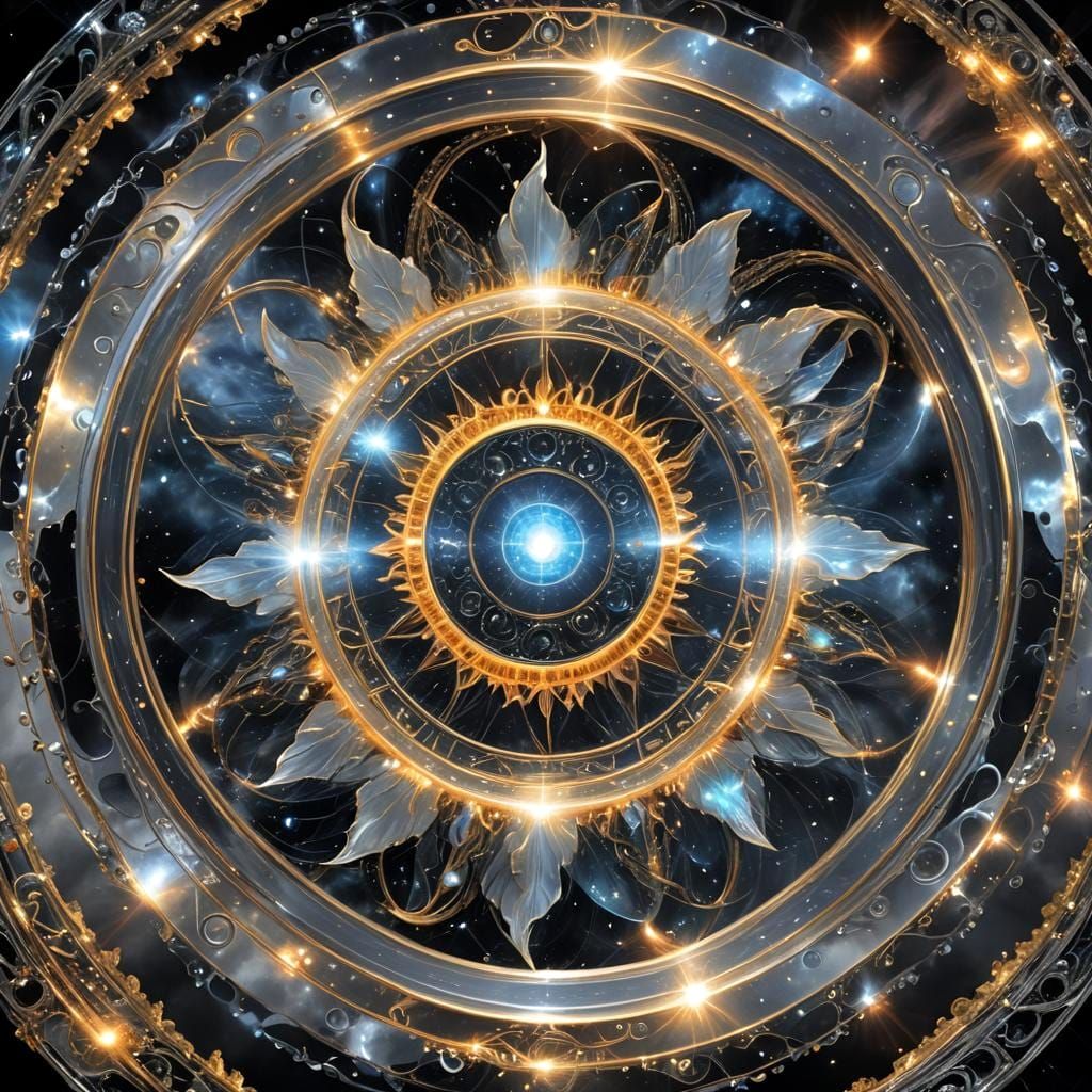 Celestial Lounger in Divine Tesseract Sky, Digital Painting