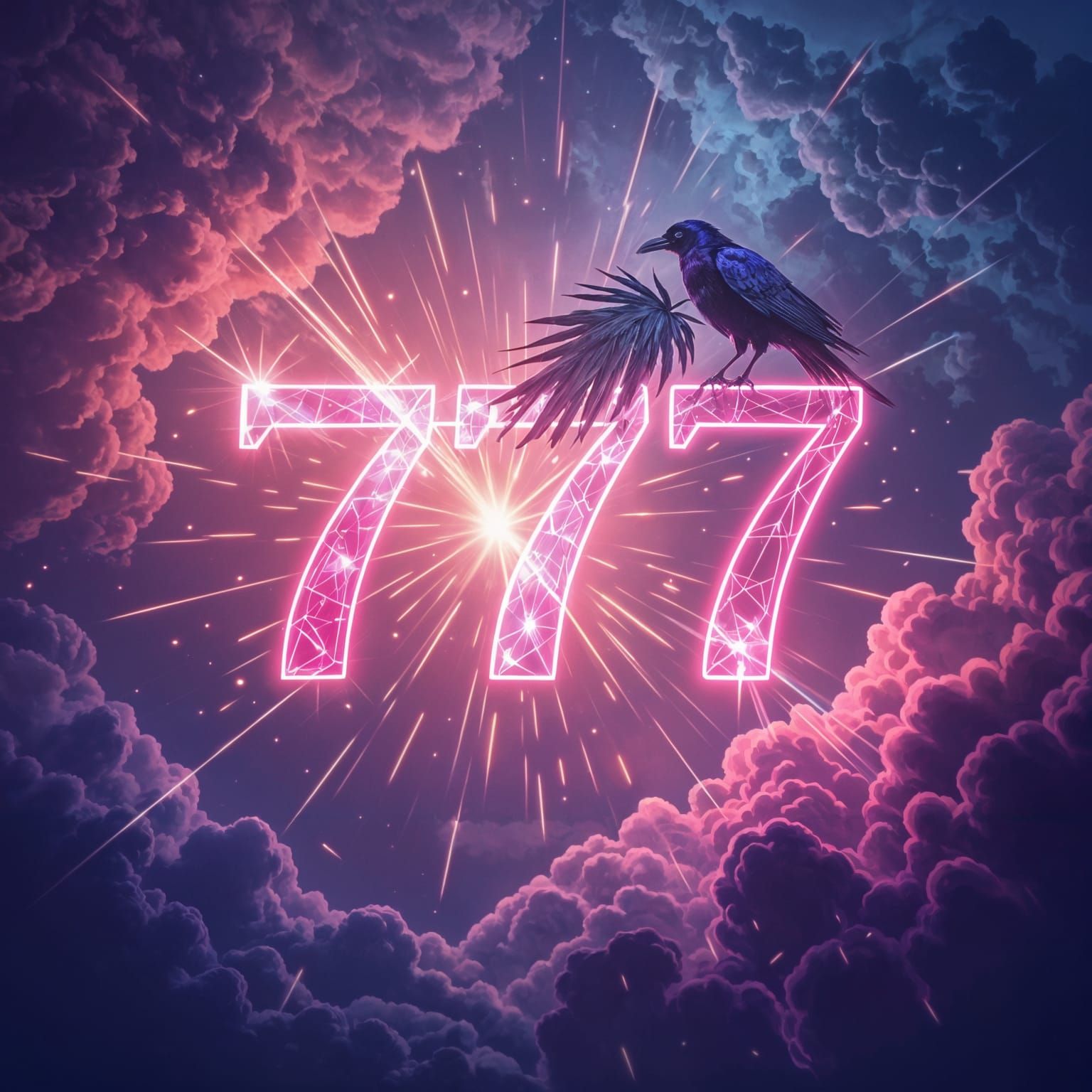 Hot Pink 777 with Raven