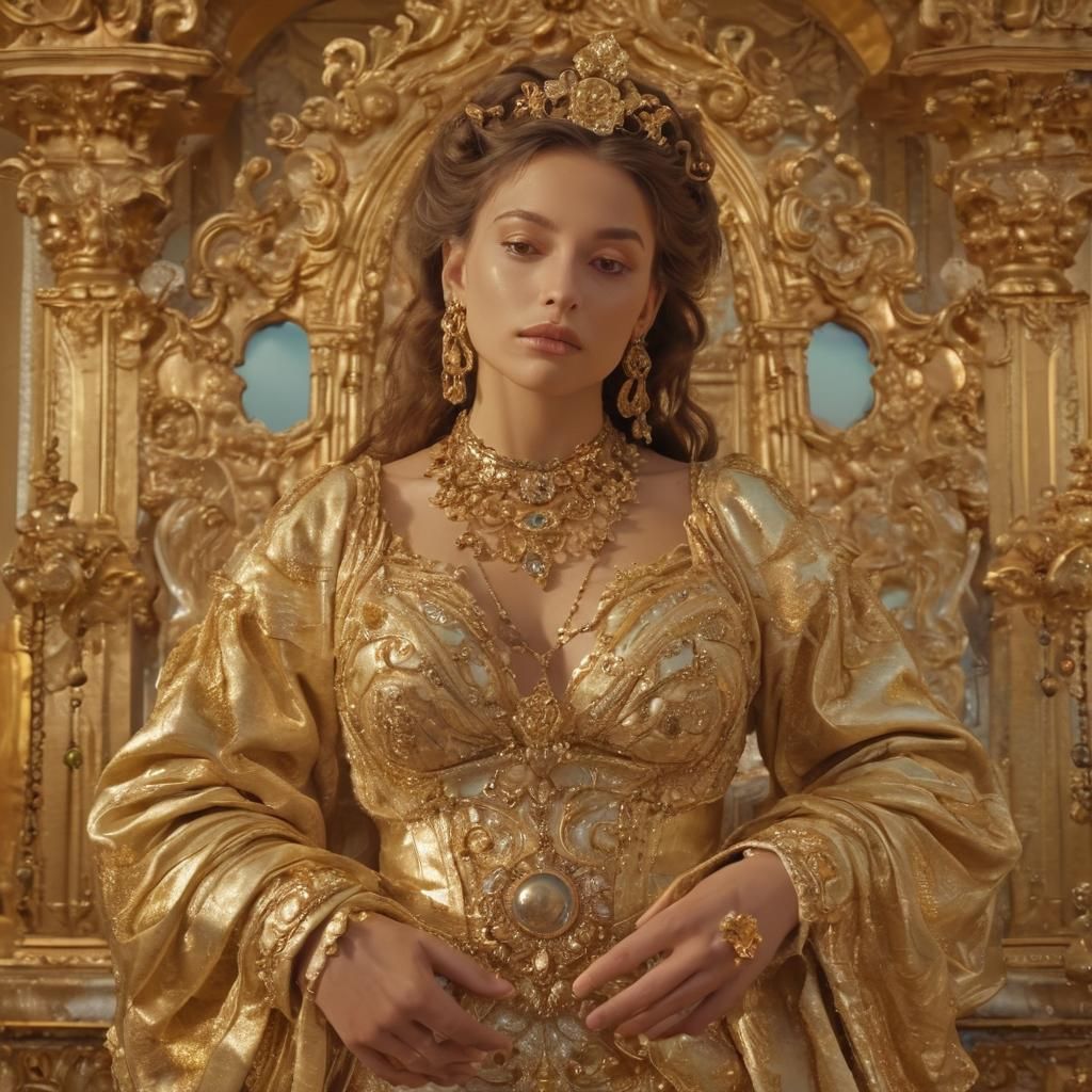 Divine Baroque Gods Decorate Temple with Jewelry