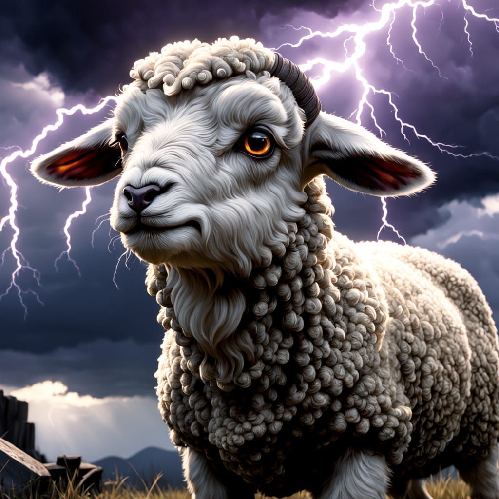 Lamb in a thunderstorm