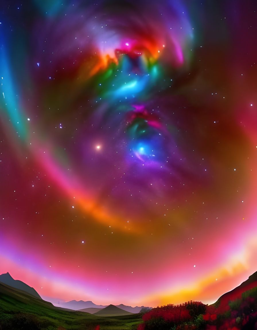 🌈Rainbow  Aurora Borealis🌈