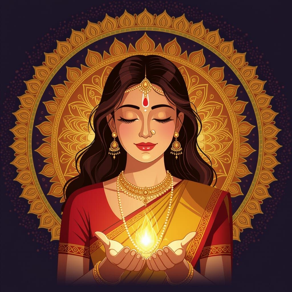 Emotional Jyotish Astrologer Woman: Subtle Portrait