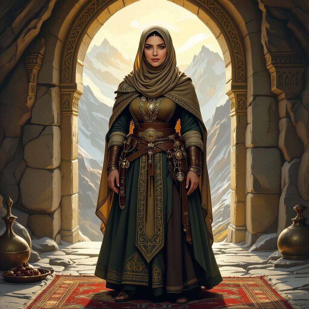 Devout Muslim Dwarf Woman Disa in Mountain Stronghold