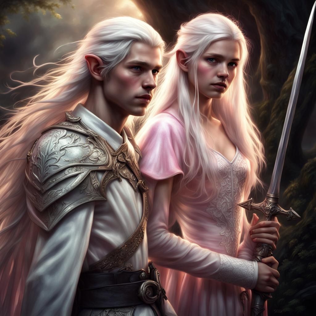 Estranged Elf and Fairy Sibling Portrait