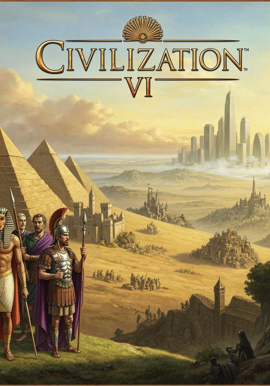 Civilization VI Cover: Historical Vista in N.C. Wyeth Style