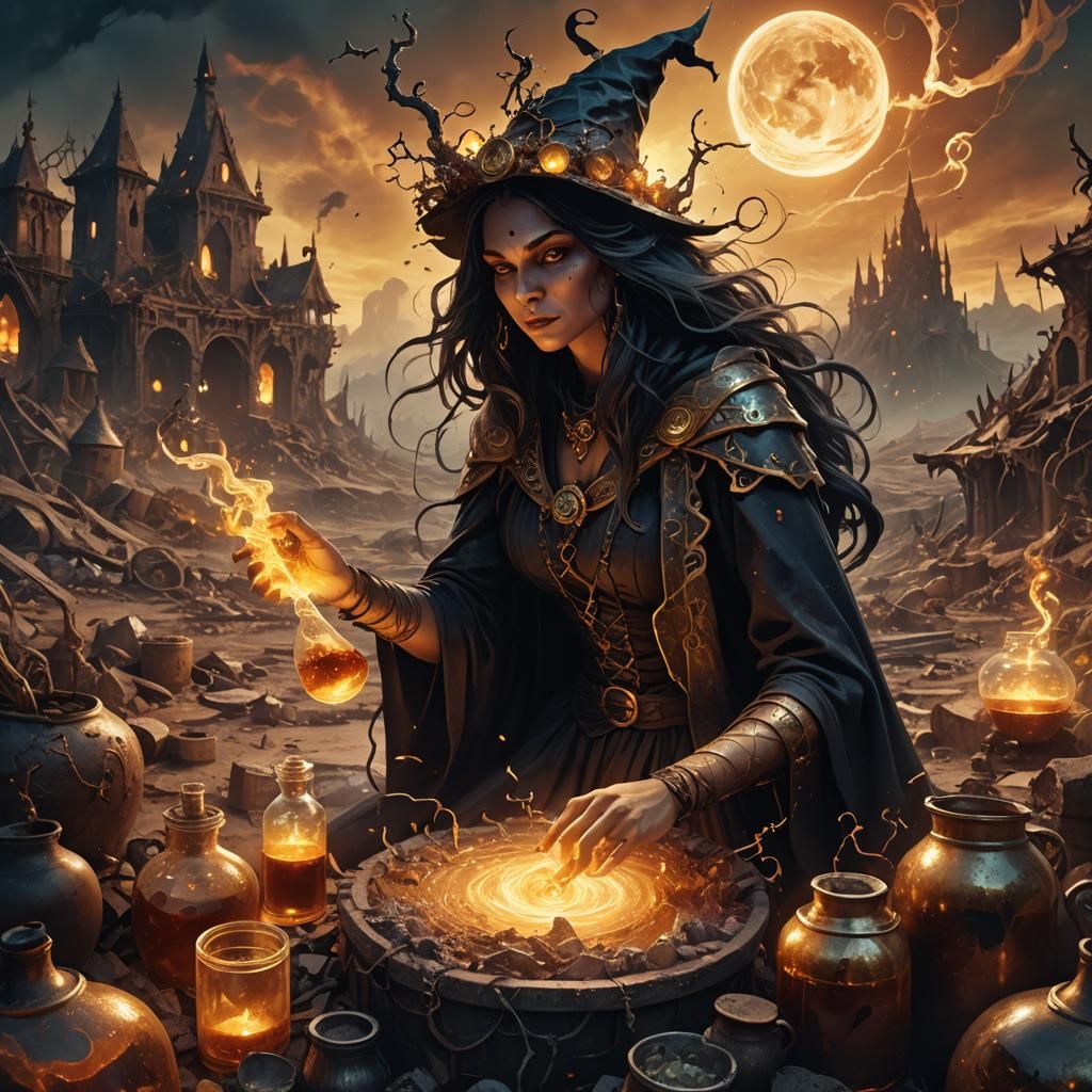 Witch of the Wastes: Fantasy Digital Art