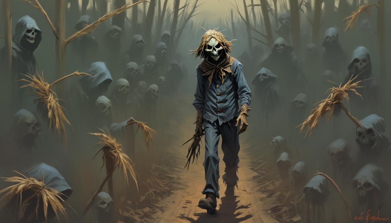 Sinister Scarecrow Illustration
