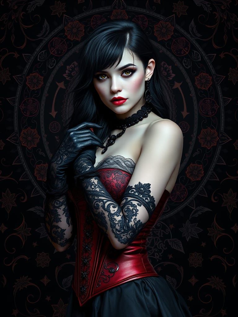 Gothic Beauty in Enchanted Dark Fantasy