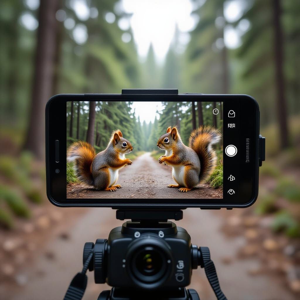 Squirrel Photographer Captures Forest Scene