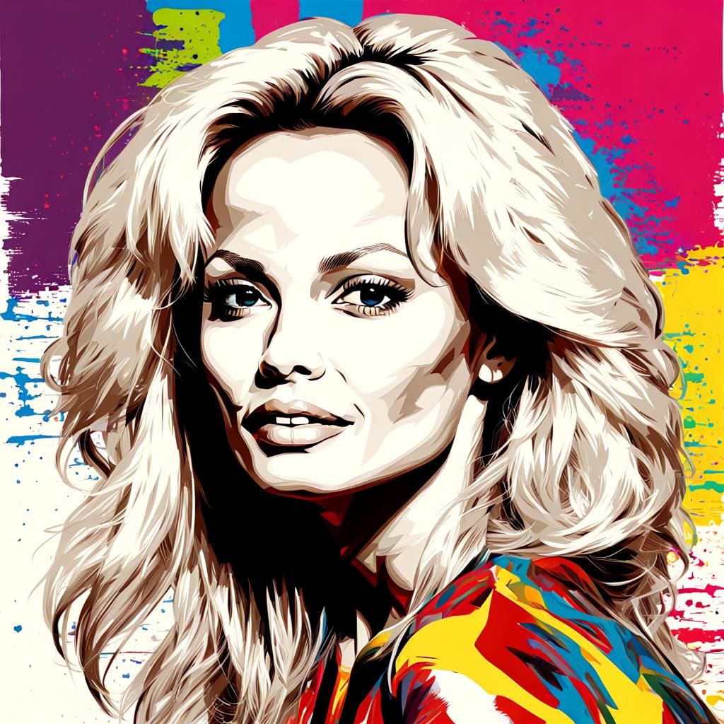 Pamela Anderson portrait pop art