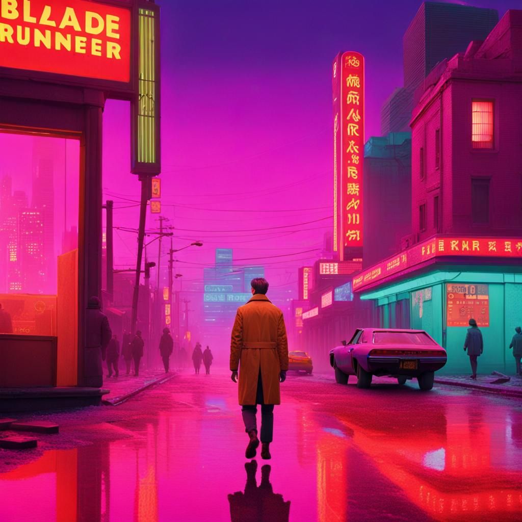 Blade Runner Earthquake: Neon Cityscape Aftermath