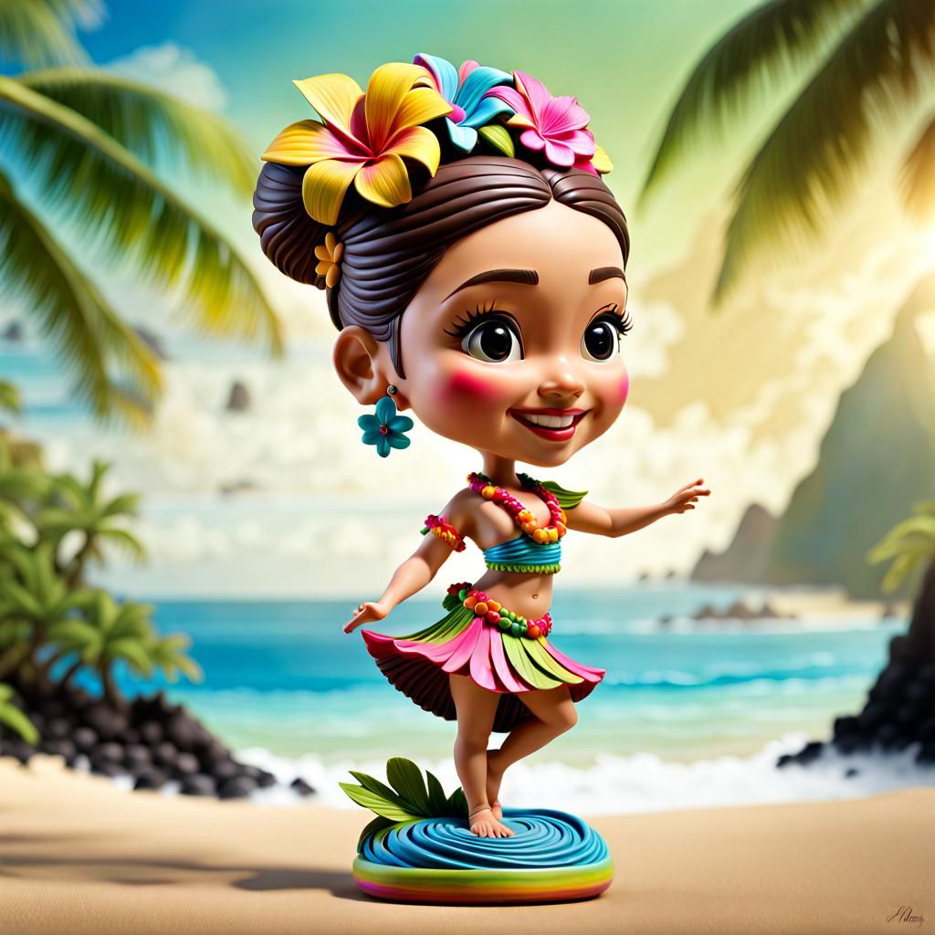 Hula Dancer Bobblehead