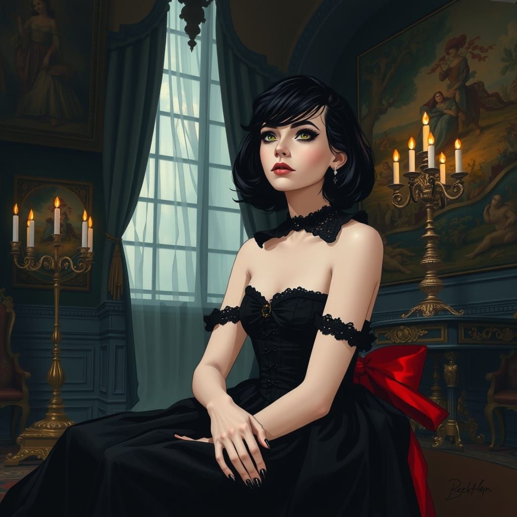 Gothic Lolita in Baroque Dreamscape