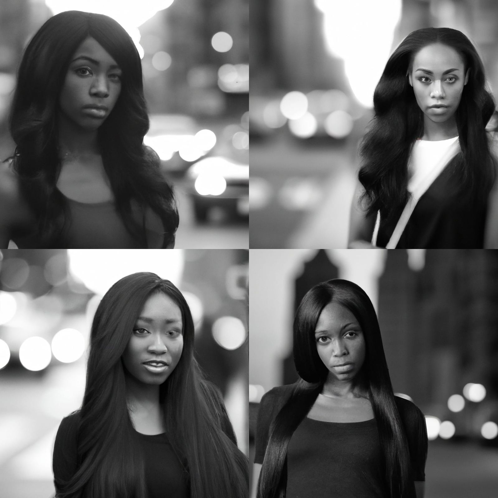 Black and white portrait of a black woman