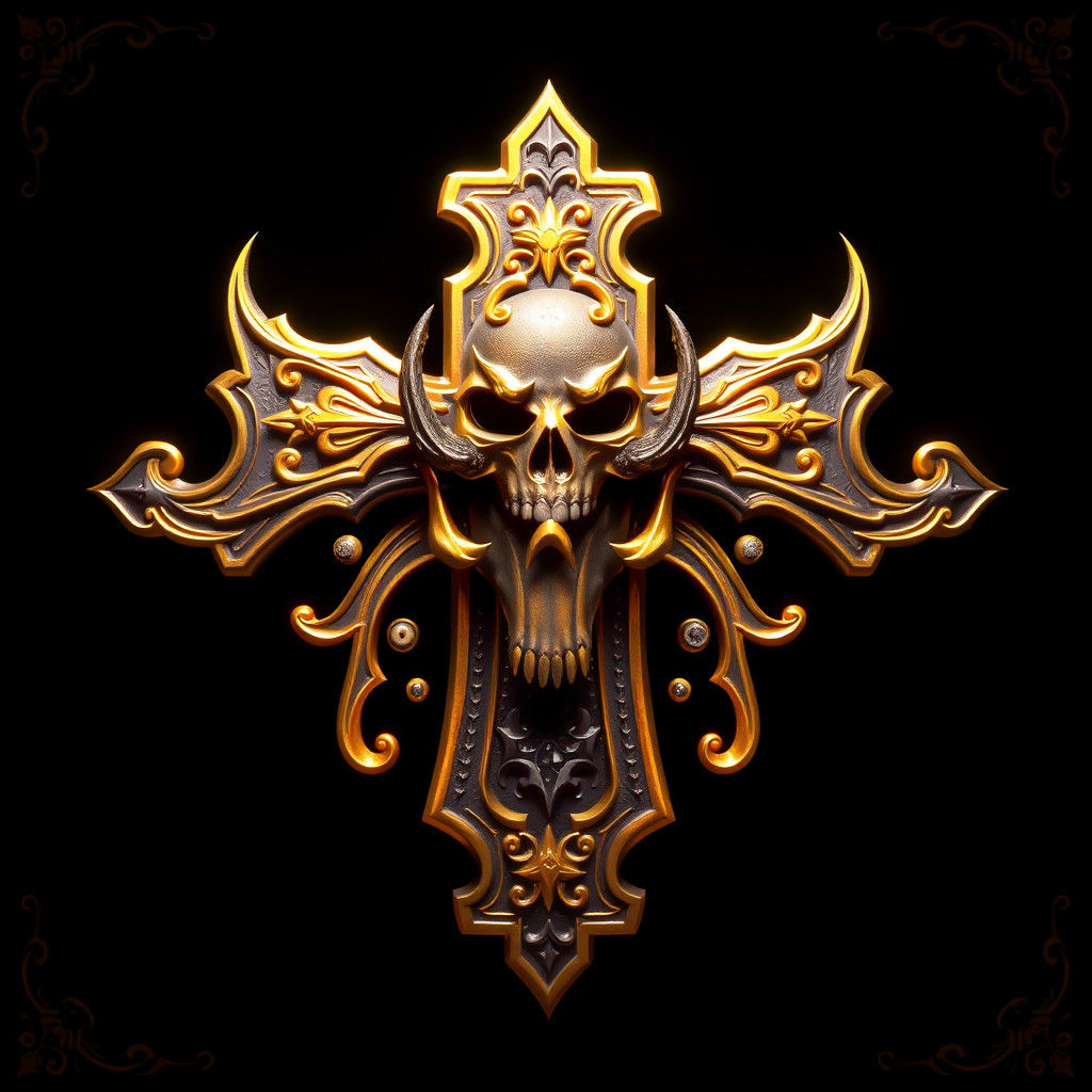 Dark Fantasy Logo: Ben with Cross and Skull