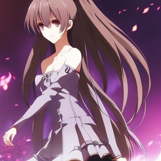 Anime Girl Overdose in Manga Key Visual Style