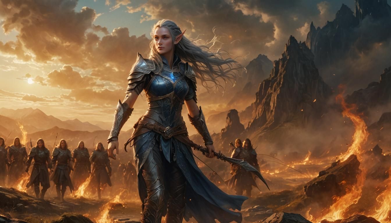 Elven Warrior Portrait in Photorealistic Style