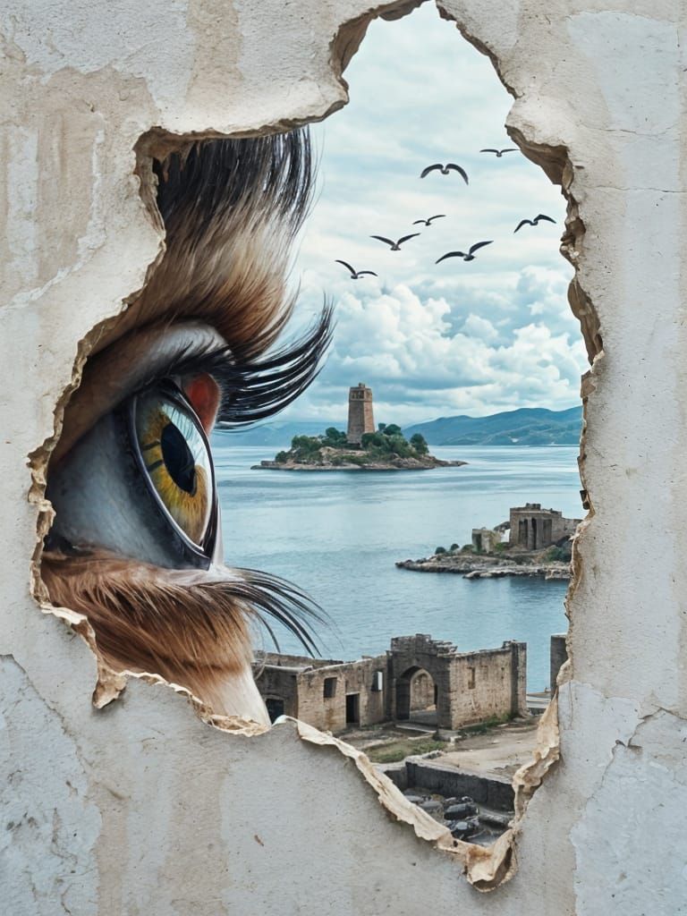 Surreal Eye Reveals Seascape Panorama