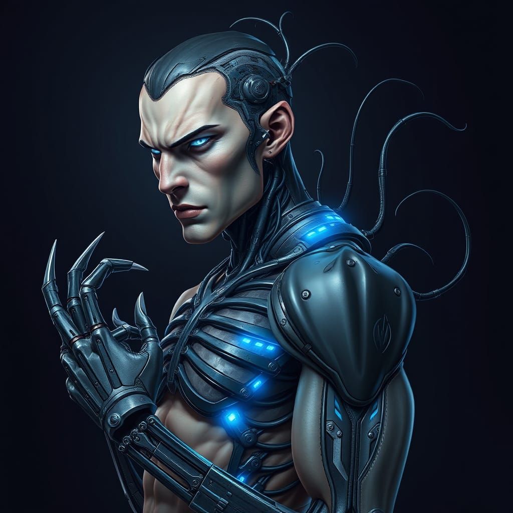 Cybernetic Warrior: Fusion of Flesh and Steel