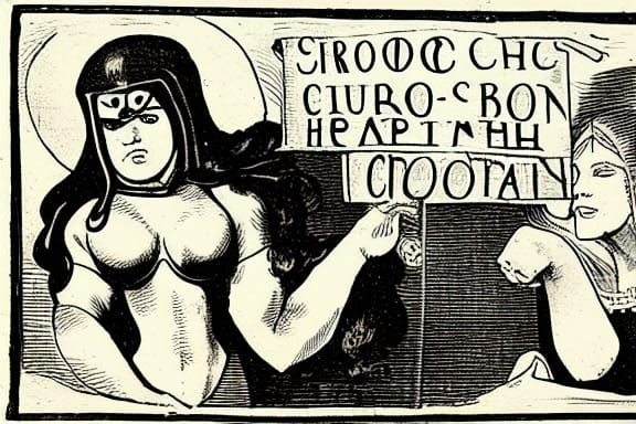 She-Hulk and Catwoman at Pro-Choice Rally: 16th Century