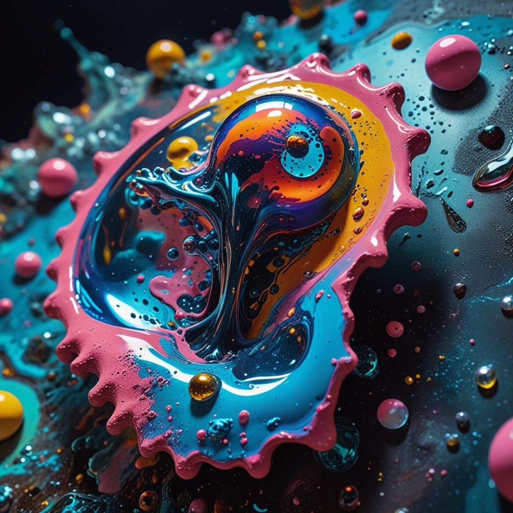 Ethereal Cosmic Amoeba in Bubblegum Wonderland