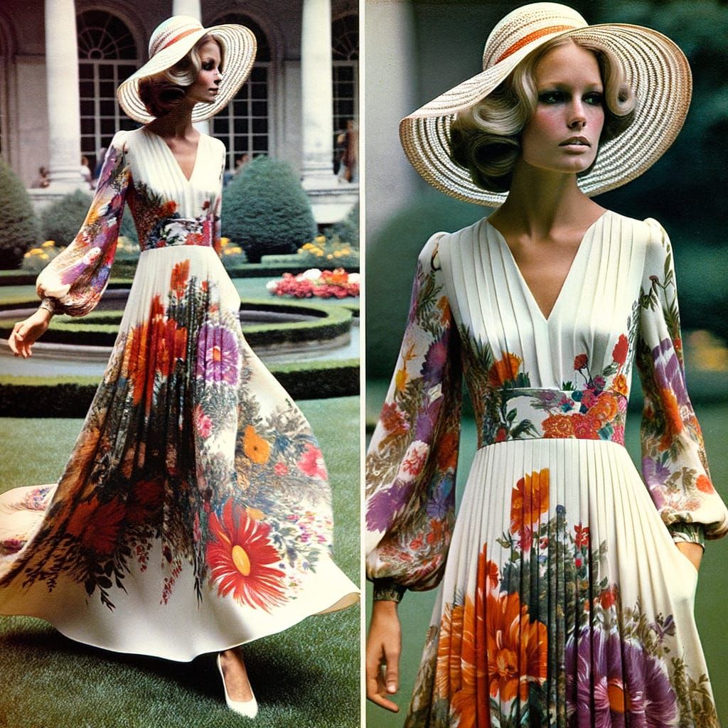 "Anne- Laurence " Haute couture printemps-été 1974.