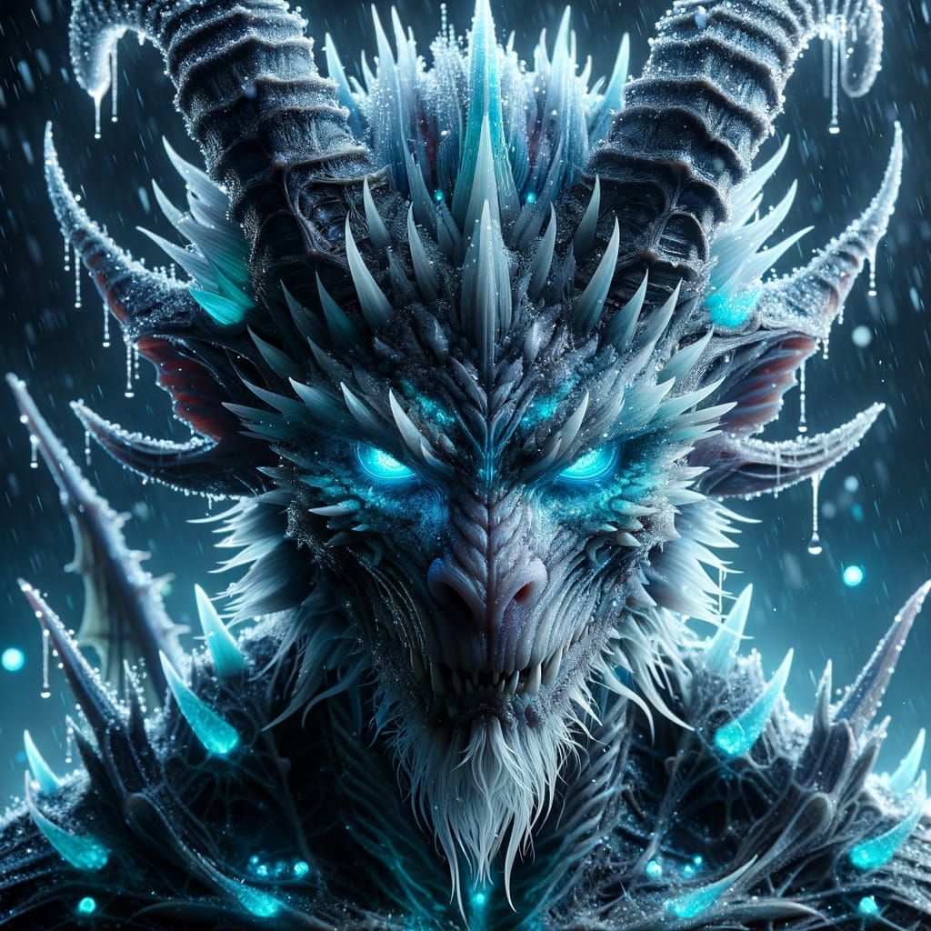 Mystical Dragon-Like Entity in Dark Fantasy Setting