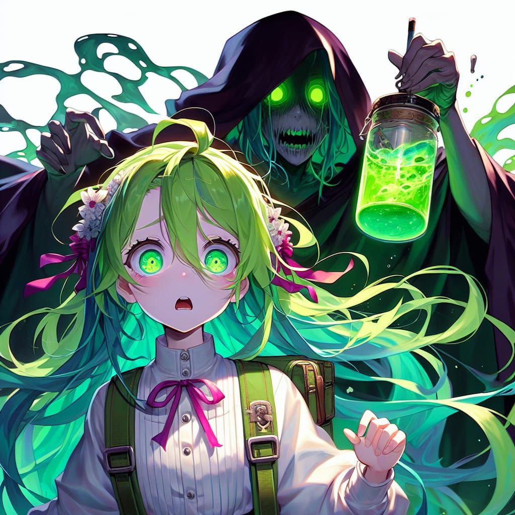 Anime Child's Fear in Fantasy Concept Art