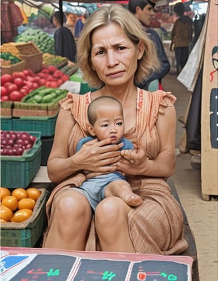 Market Scene: A Mother and Her Son