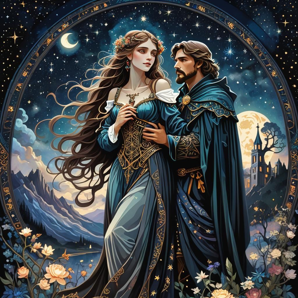 Dark Fantasy Ruler of the Dead Illustration