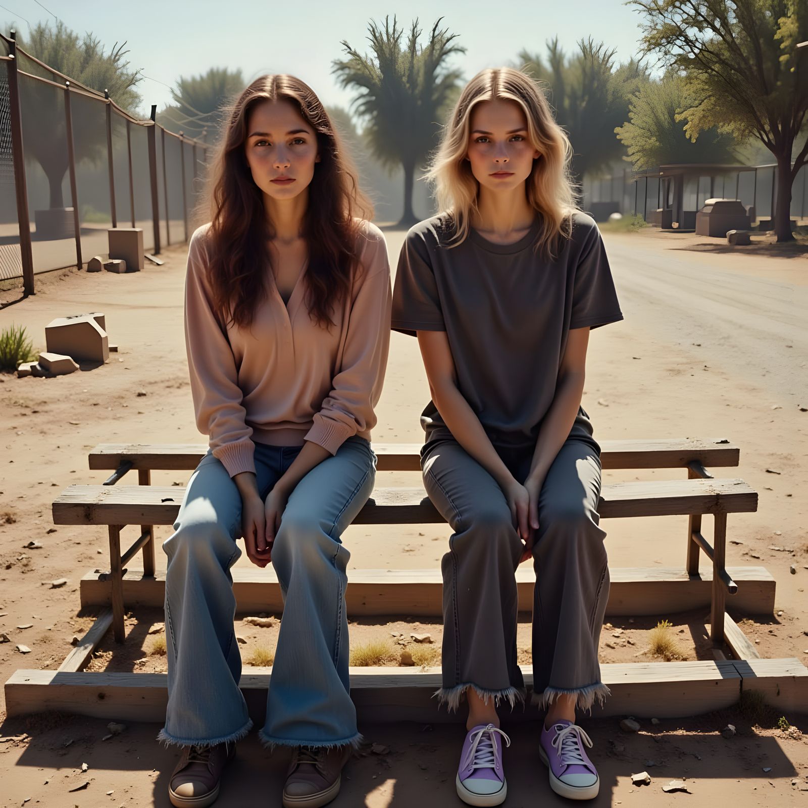 Evil Teenage Girls in a Sunny Outdoor Setting