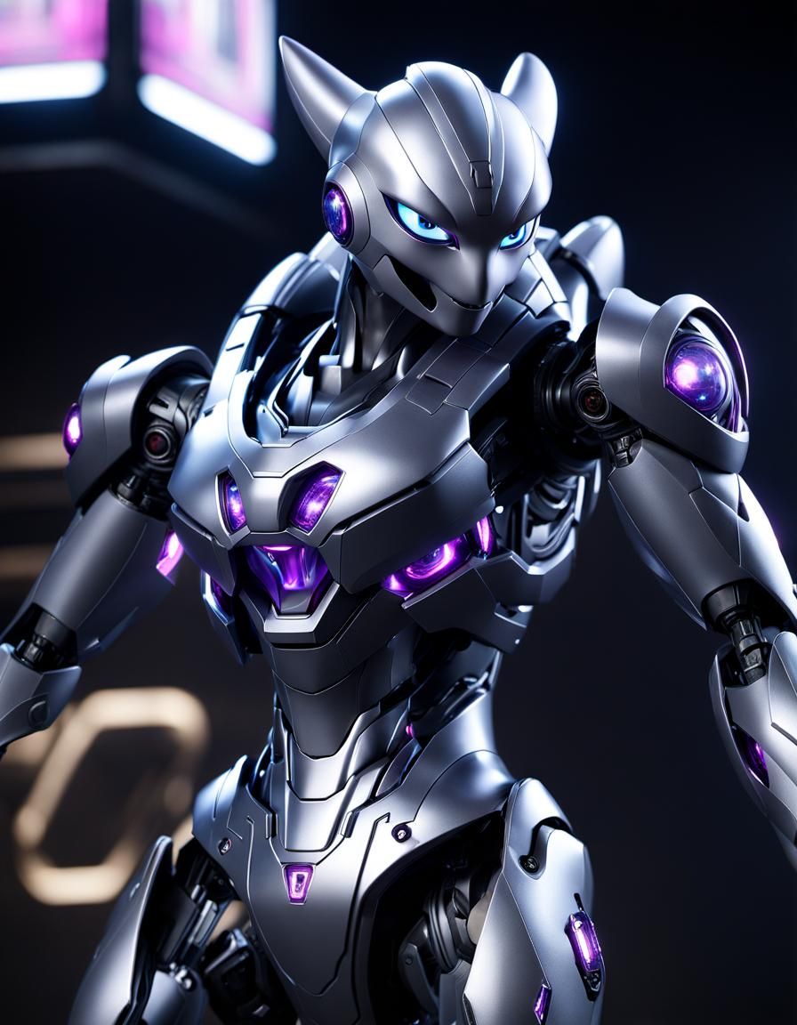 Epic Mewtwo-Mech Android in Cybernetic Gear