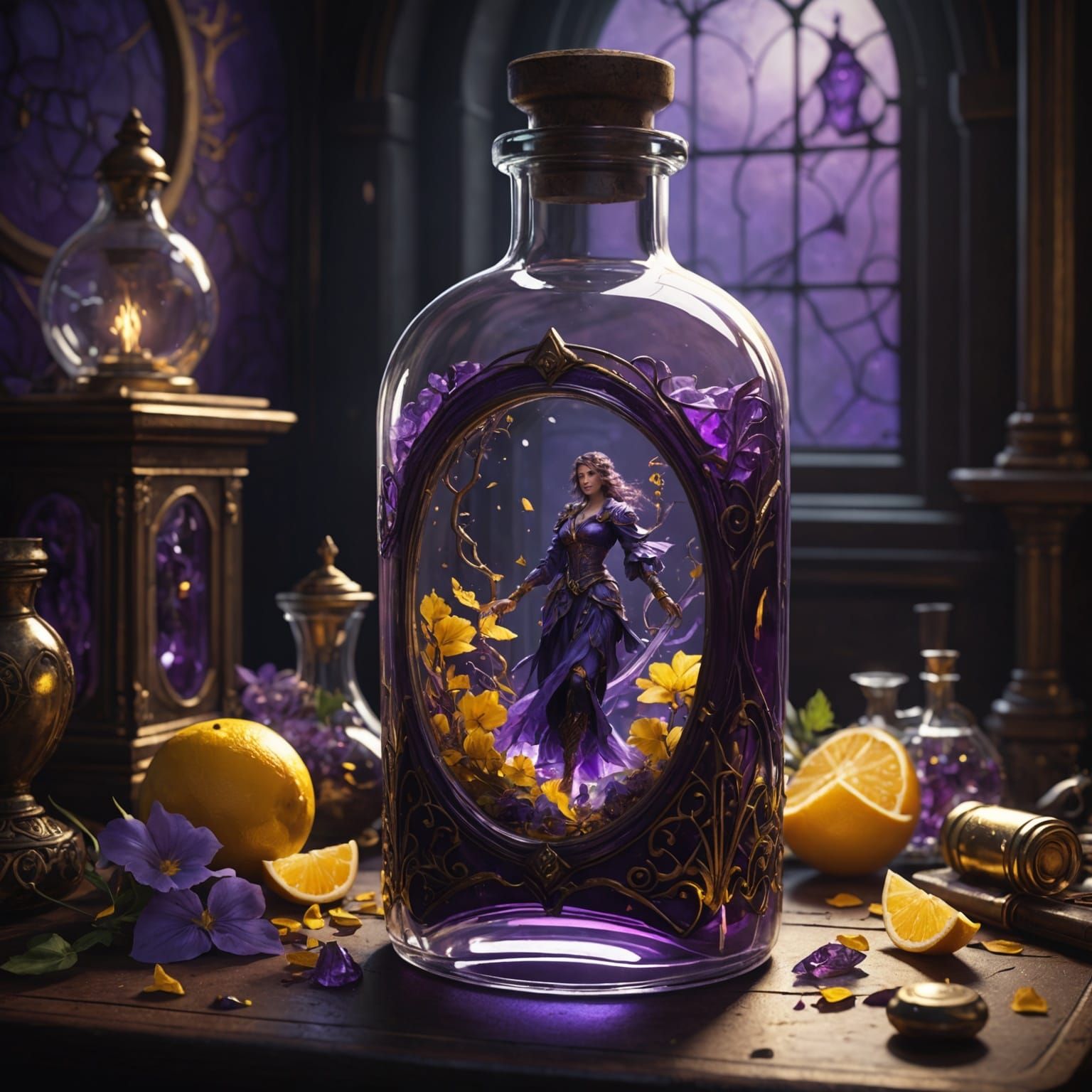 Time in a Bottle: Dark Fantasy Concept Art