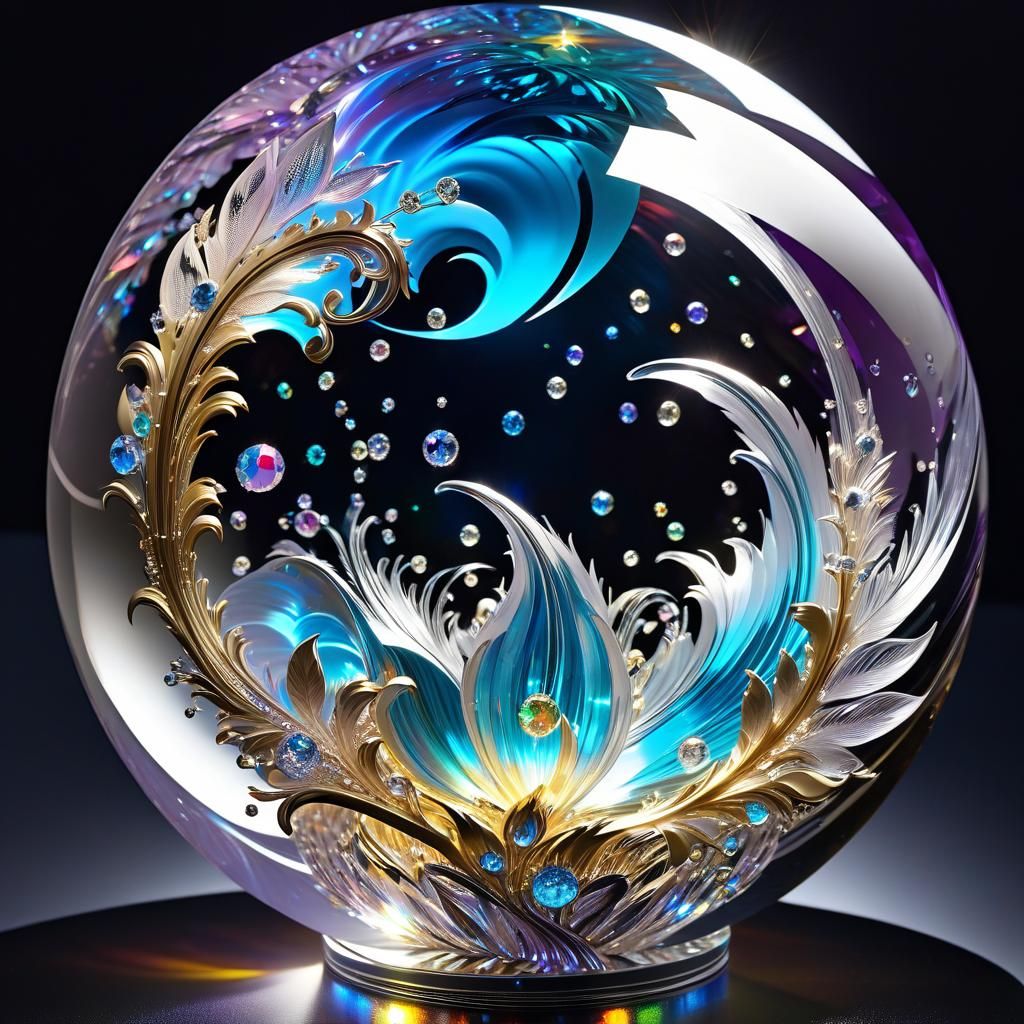 Cel-Shaded Plasma Orb in Crystal Ball