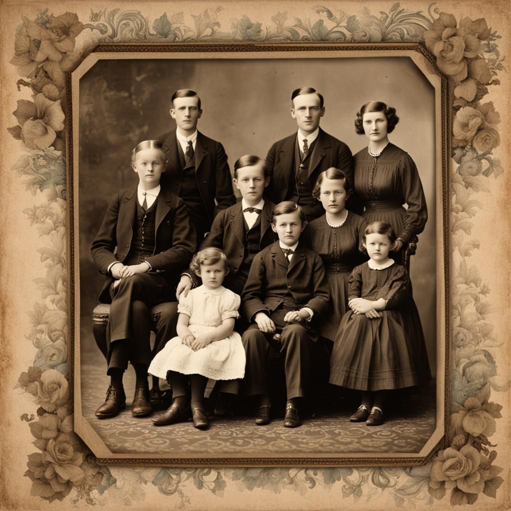 Portrait of a Wholesome Halfling Family