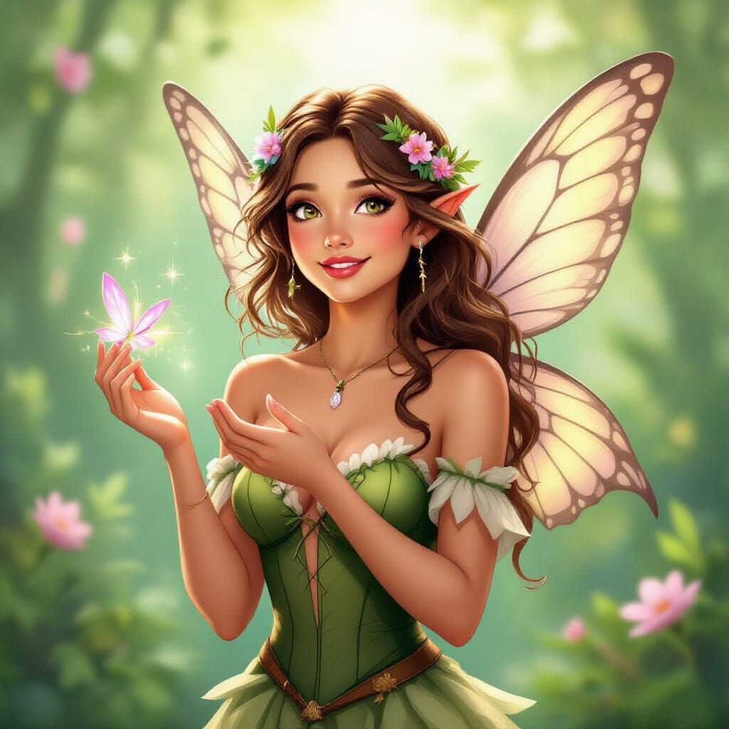 Fairy with Butterfly Wings