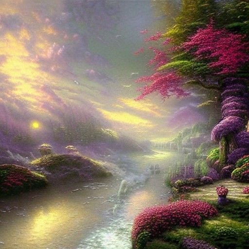 Beached Pirate Ship in Ethereal Fantasy Style