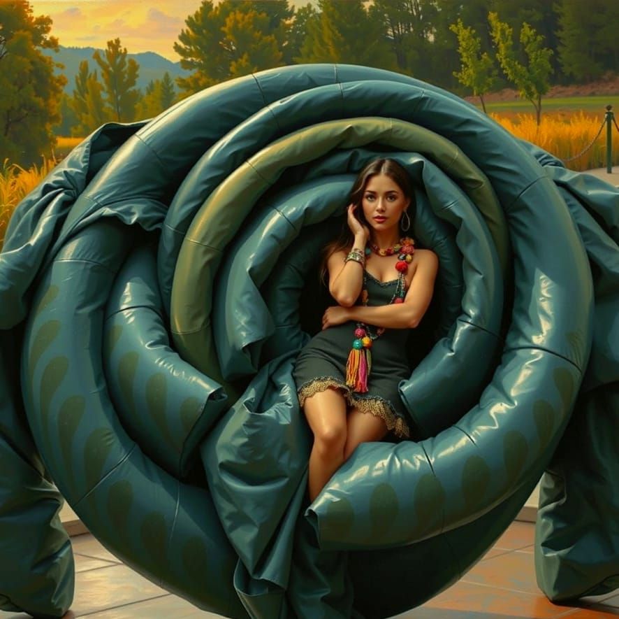 Confident Woman with Green Eyes, Oil on Canvas