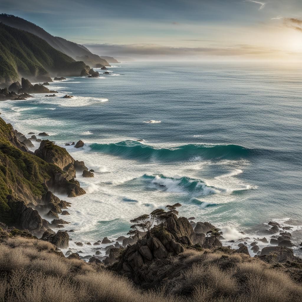 AI Generated Image of the Pacific Ocean