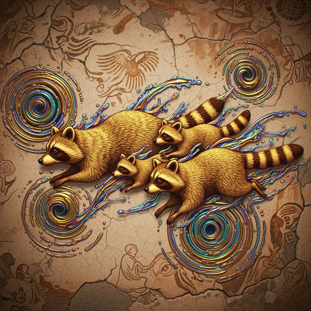 Raccoons Speeding Through Time Vortexes