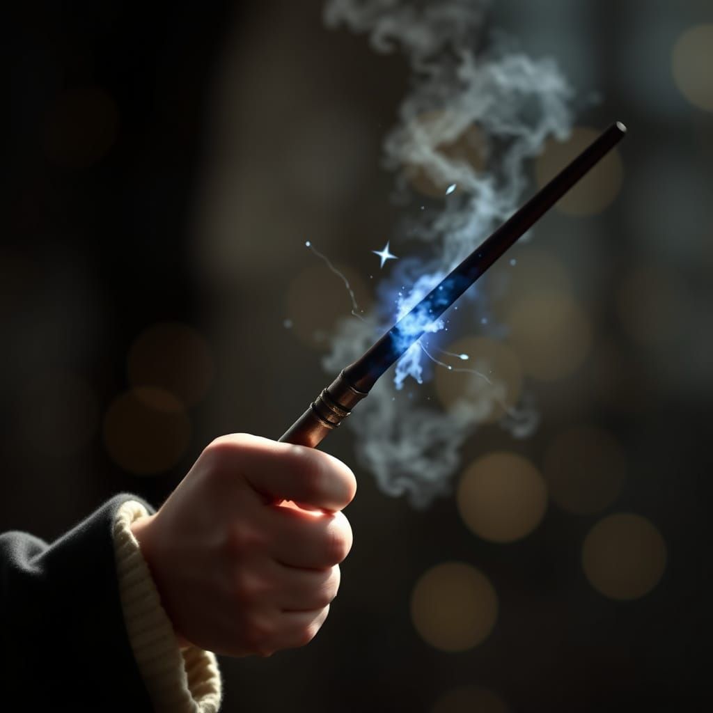 Harry Potter Wand Unleashes Magic in Ethereal Light