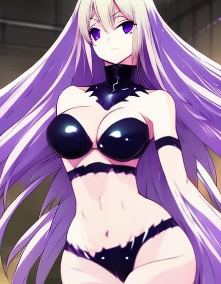 Anime Woman with Blonde Hair in Manga Style