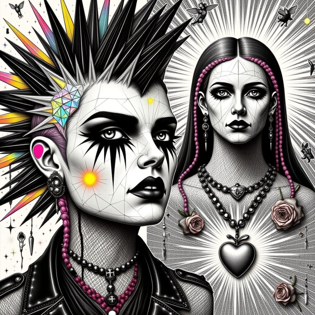 <lora:Punk Faith 1:1.0>  Punk Faith, Our Lady Of Social Awar...