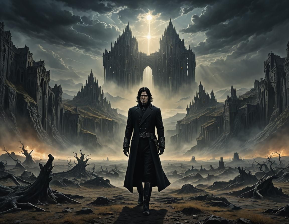 Gothic Man in Valley of Ghosts