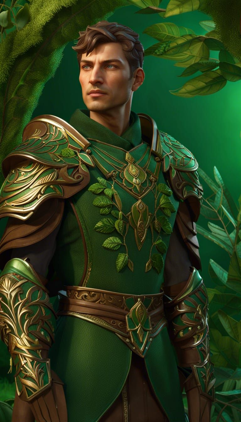 Druidic Warrior in Emerald Armor