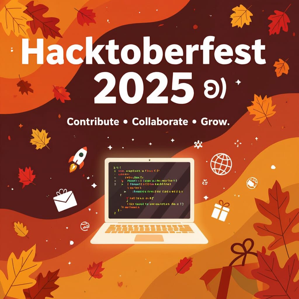 Hacktoberfest 2025 Poster: Modern Tech Event Design